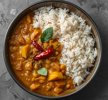 Le riz et curry traditionnel